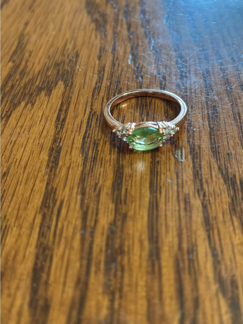 Green Gemstone Halo Ring - Classic Women's Jewelry